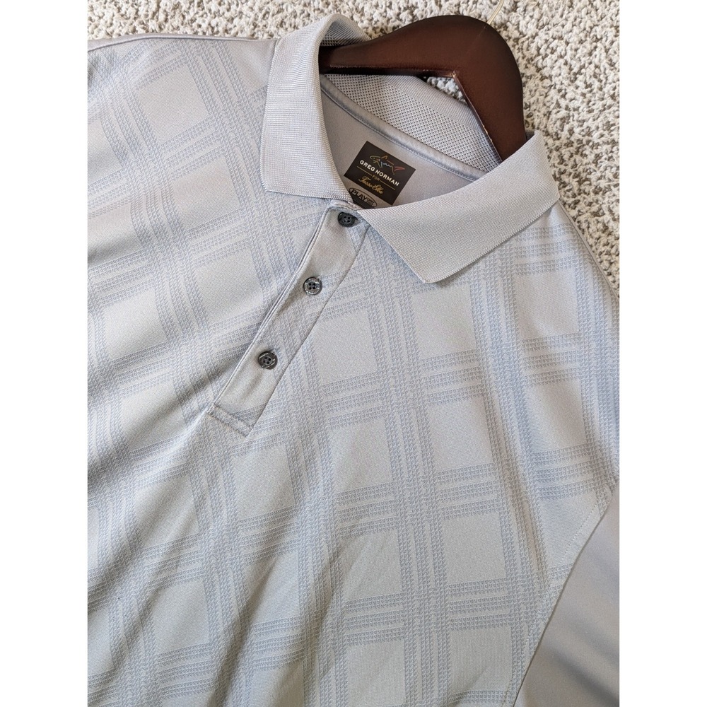 Greg Norman for Tasso Elba Golf Polo Men's Size XXL Gray Play Dry Athleisure